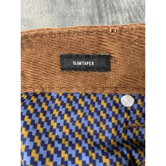 Bonobos Corduroy Pants Mens 31 x 30 Brown Flat Front Slim Taper - Picture 4 of 7